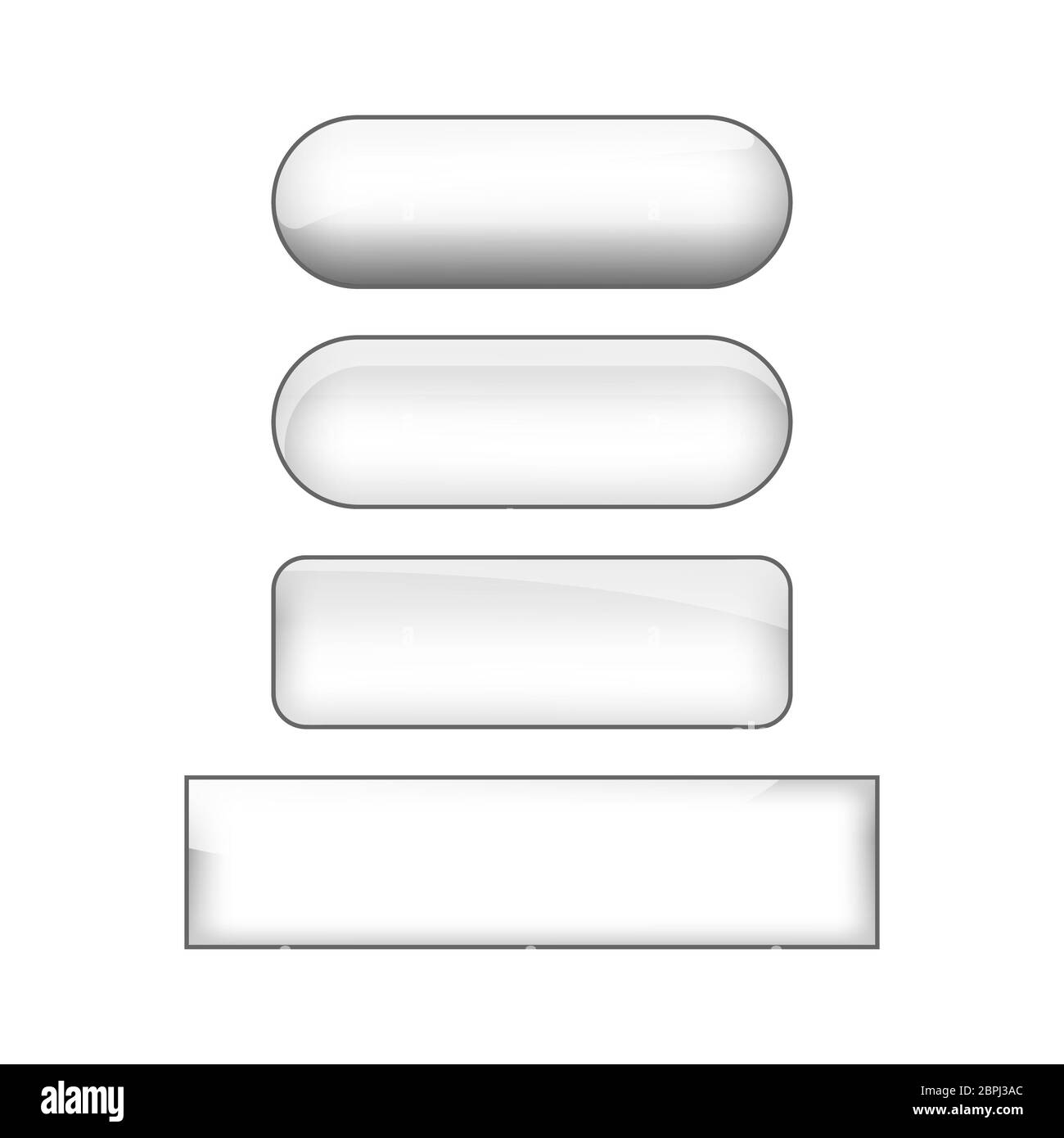 jeu de boutons de toile brillants - argent Banque D'Images