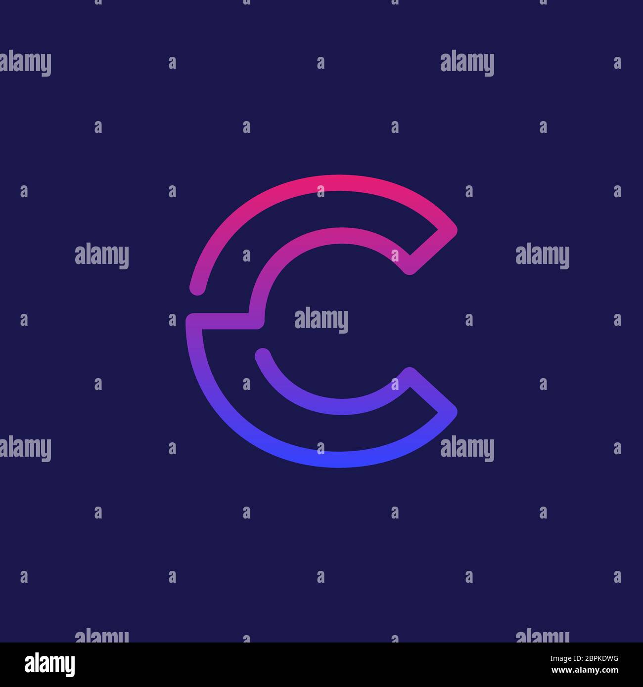 C logo . lettre abstraite C logo . lettre créative et moderne C logo design . Illustration de Vecteur