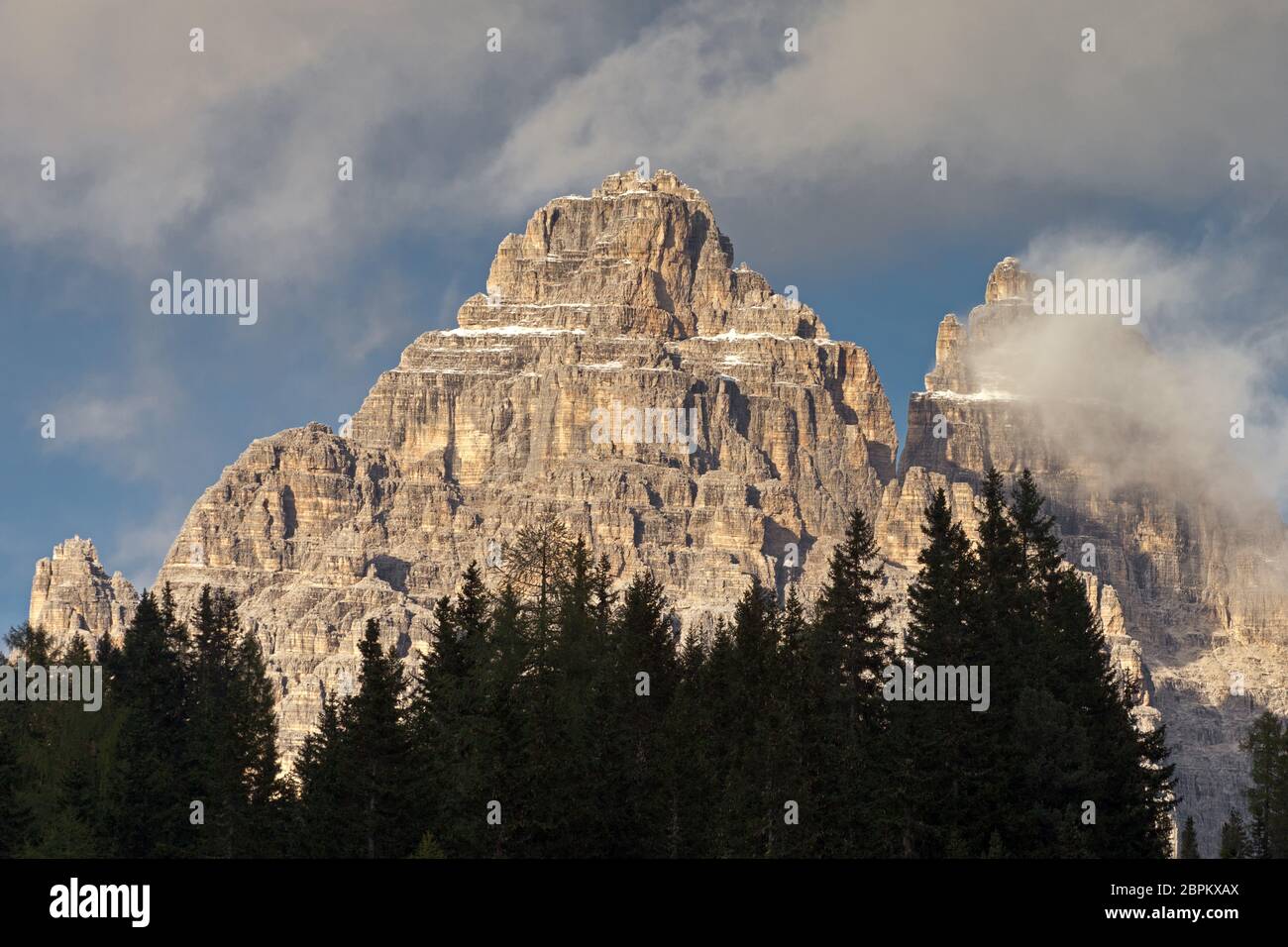 Tre cime di Lavaredo de Lago di Misurina Banque D'Images