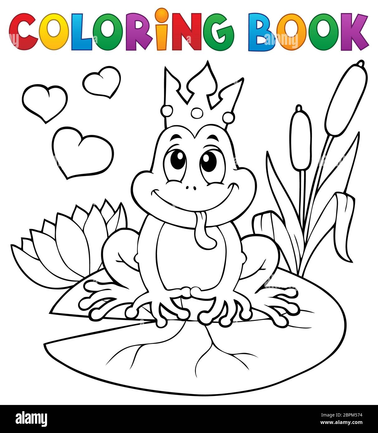 livre de coloriage grenouille avec couronne illustration photo stock alamy phare