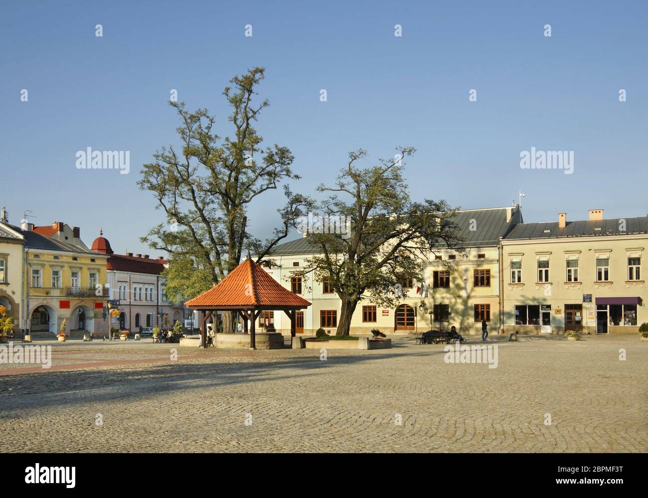 Place du marché à Krosno. Pologne Banque D'Images