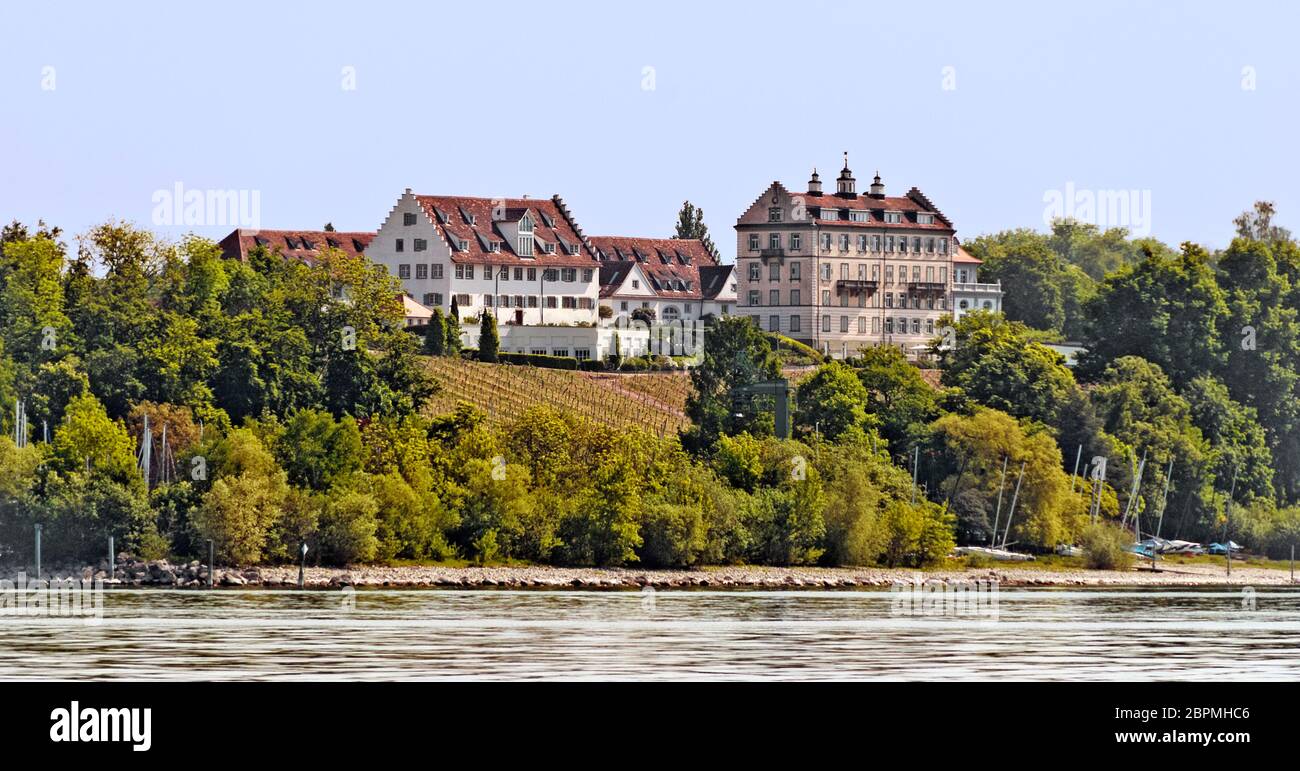 palais Kirchberg au lac de Constance vu du lac, Allemagne Banque D'Images