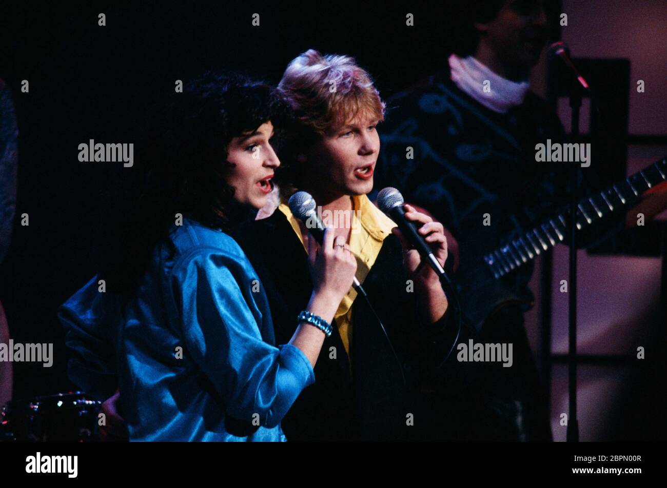 Die ZDF-Hitparade - 80er Jahre - Ein Auftritt während der ZDF-Hitparade in den 80er Jahren. Banque D'Images