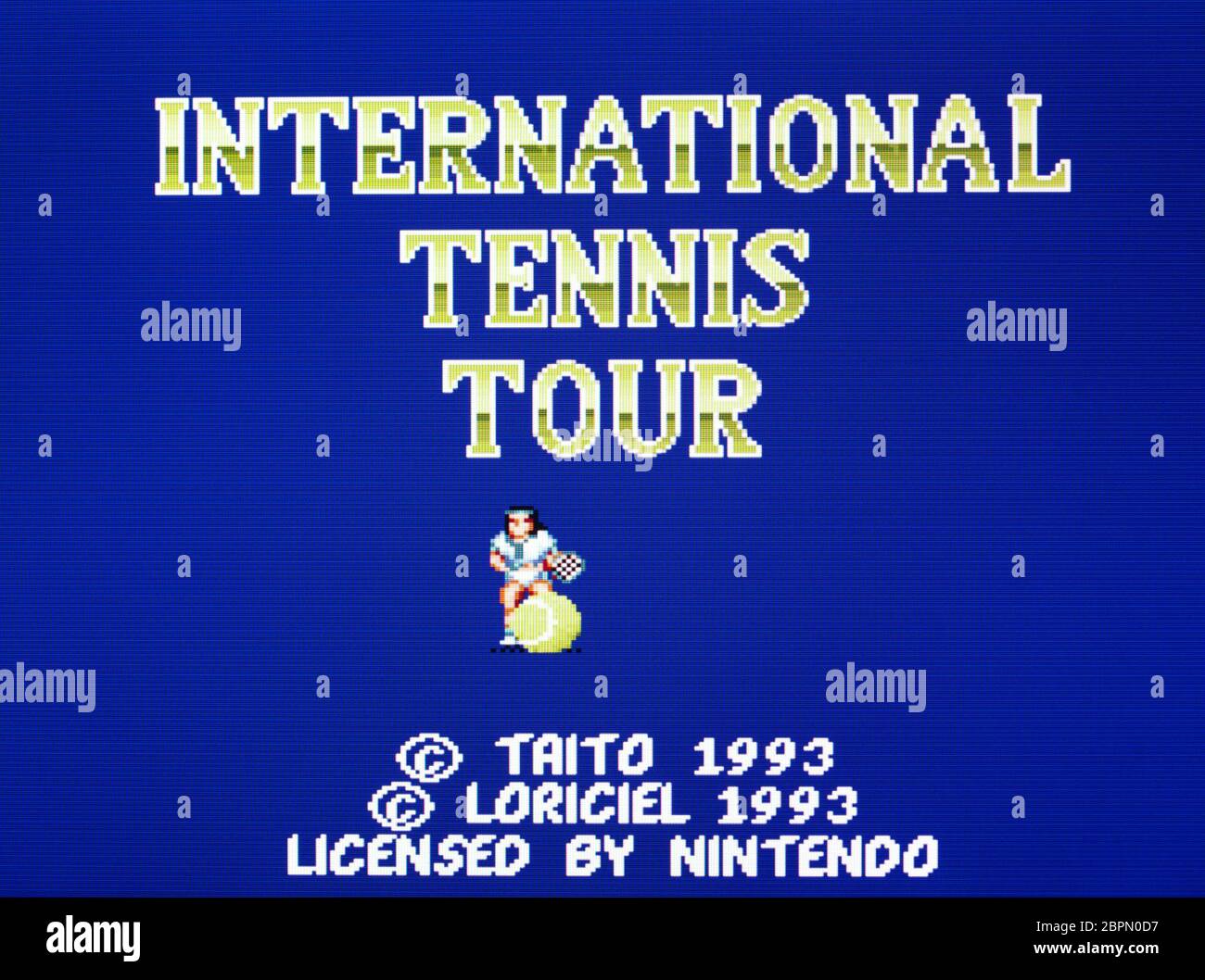 Circuit international de tennis - SNES Super Nintendo - usage éditorial seulement Banque D'Images