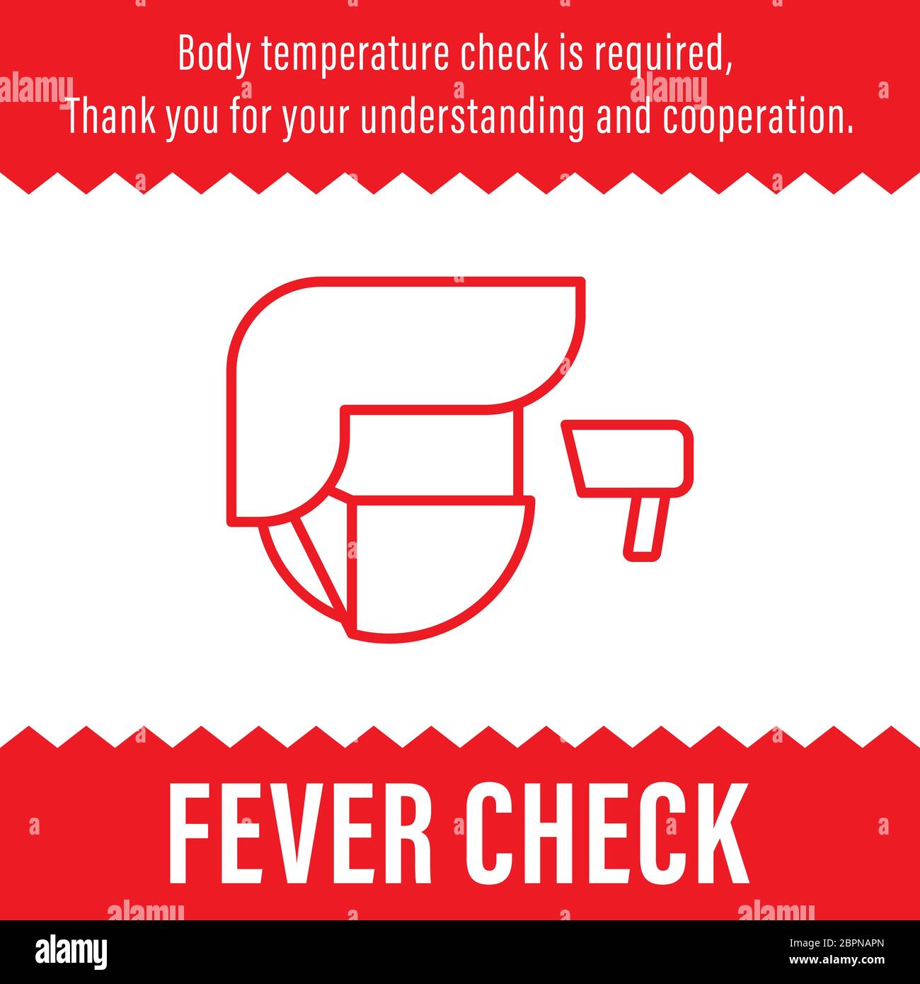 Illustration graphique du vecteur de contrôle de la fièvre, simple signe de vérification de la température corporelle plate nécessaire pendant l'éclosion de Covid-19 ou la pandémie du coronavirus, mesures t Illustration de Vecteur