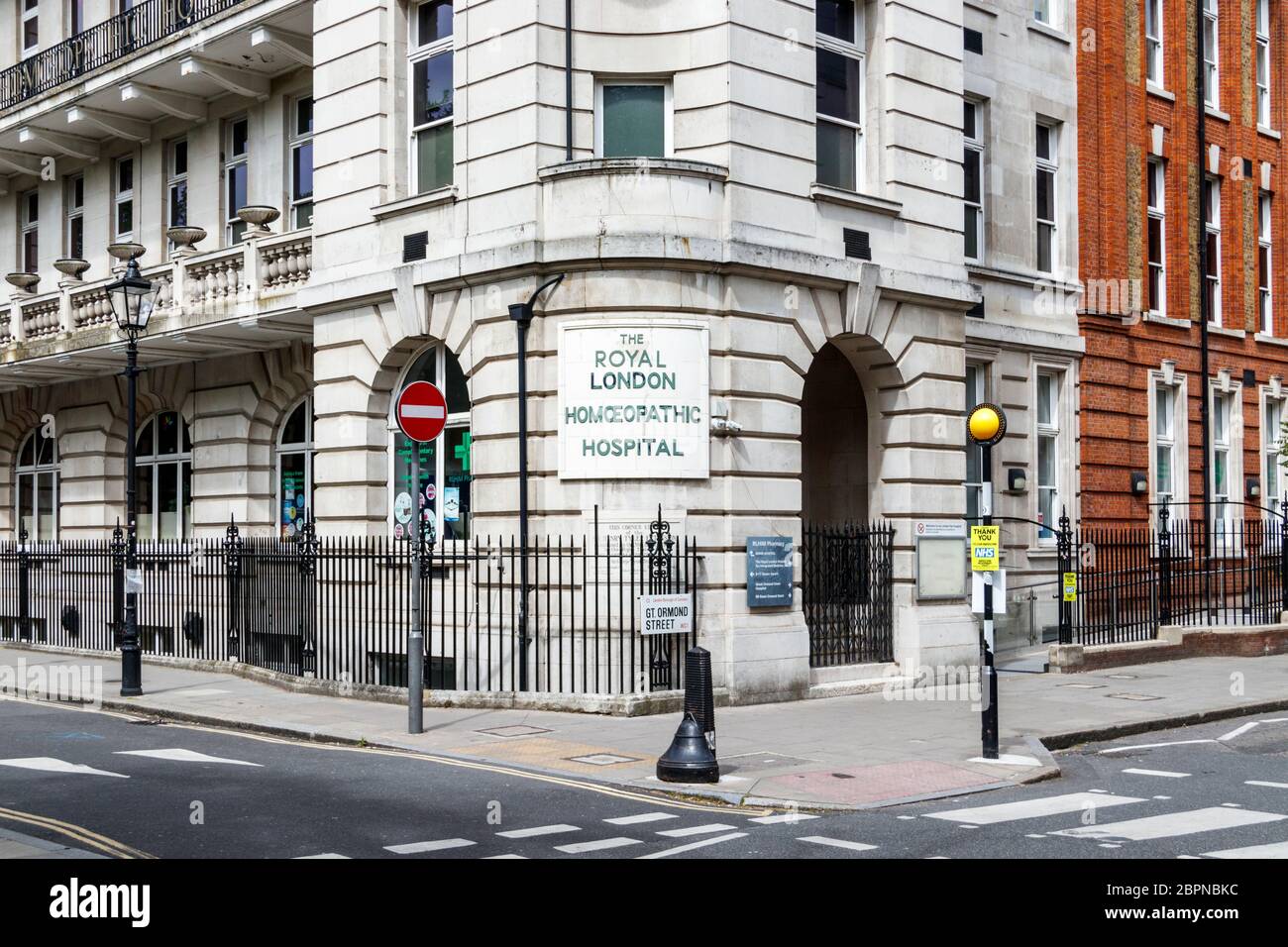 Le Royal London Hospital for Integrated Medicine (anciennement le Royal London Homoeopathic Hospital), Great Ormond Street, Londres, Royaume-Uni Banque D'Images