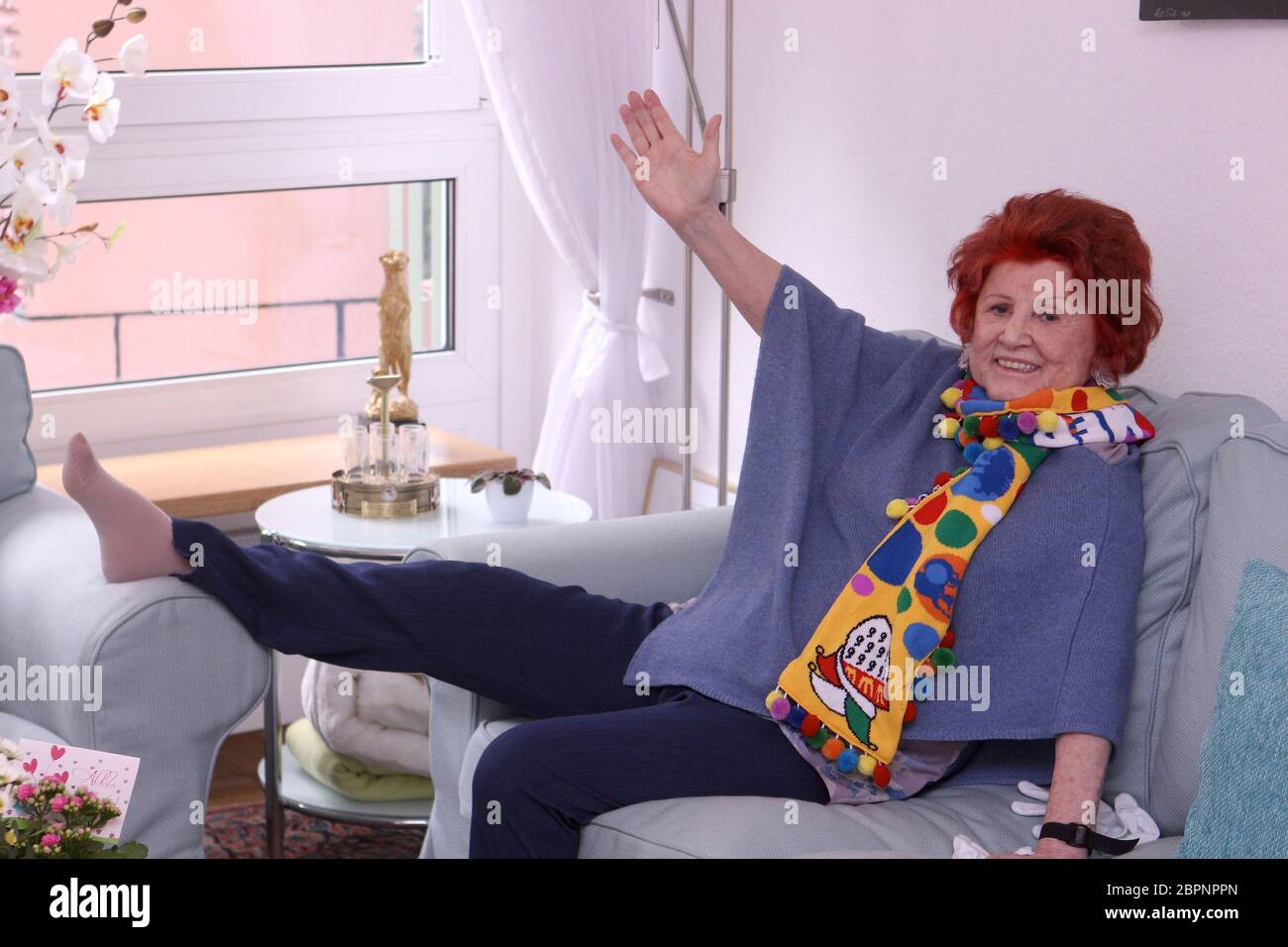 Zu Besuch BEI Marie-Luise Nikota - Motoqueen Marie-Luise Nikota Banque D'Images