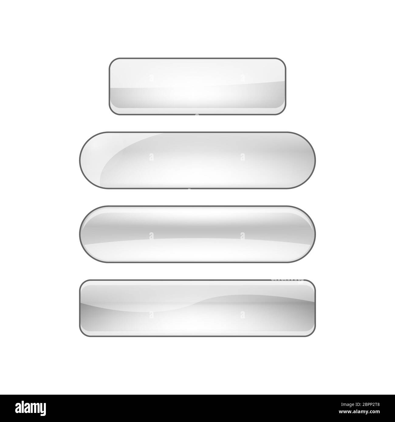 jeu de boutons de toile brillants - argent Banque D'Images