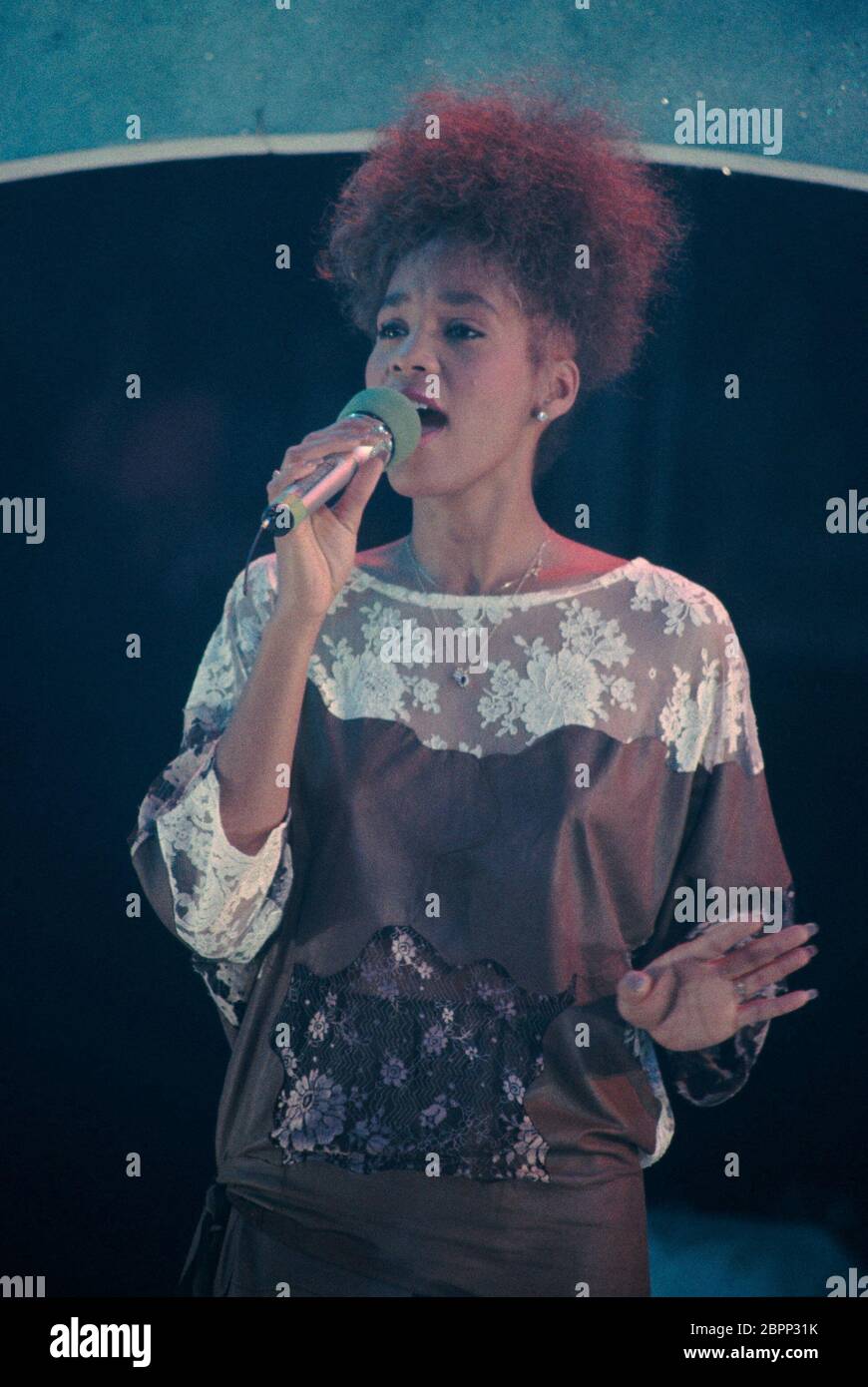 Whitney Houston - Die US-amerikanische Sängerin Whitney Houston Banque D'Images