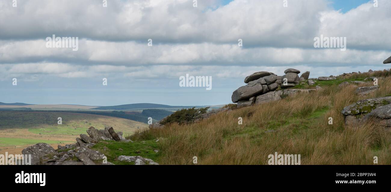 Le Cheeswring, une formation naturelle de roches sur Stowe's Hill dans la Moor de Bodmin près de Minions dans les Cornouailles. Banque D'Images