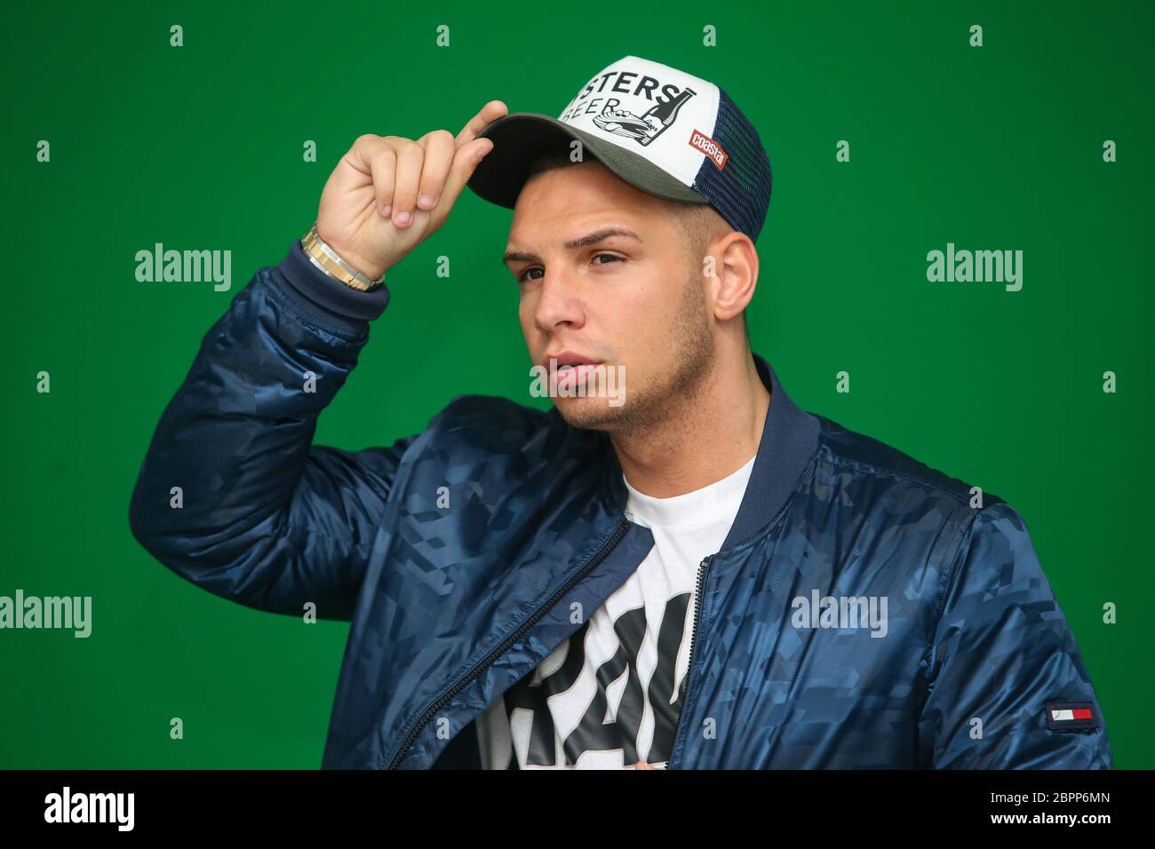 Pietro Lombardi / couverture de tournage Mein Herz - couverture de tournage für die Single Mein Herz von dem deutschen Sänger Pietro Lombardi Banque D'Images