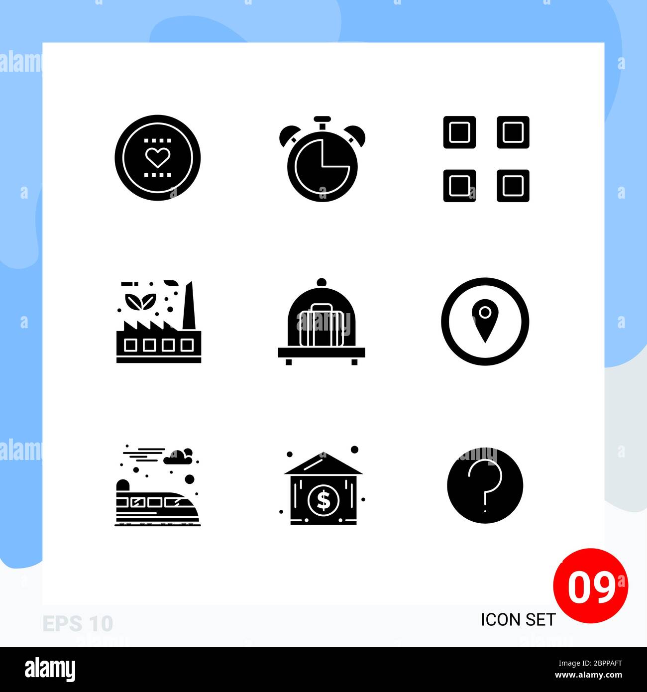 9 icônes créatives signes et symboles modernes de durabilité, d'économie, de minuterie, de doodle, d'afficher les éléments de conception vectorielle modifiables Illustration de Vecteur