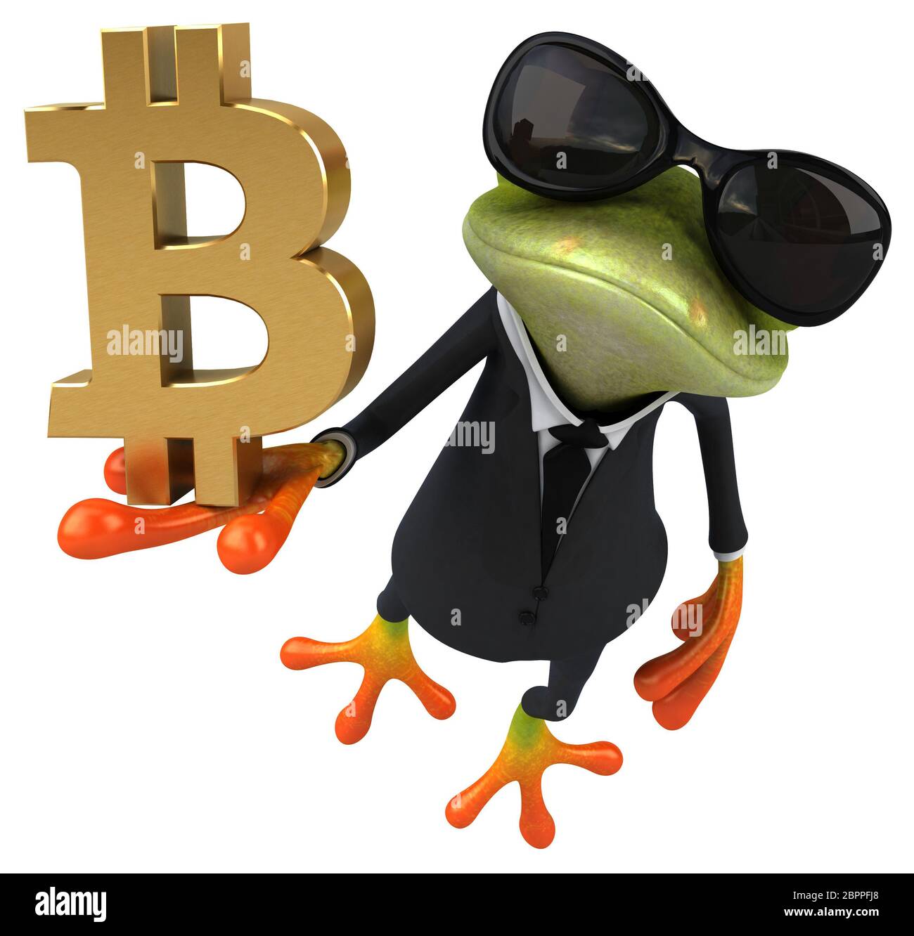 Fun frog - 3D Illustration Banque D'Images