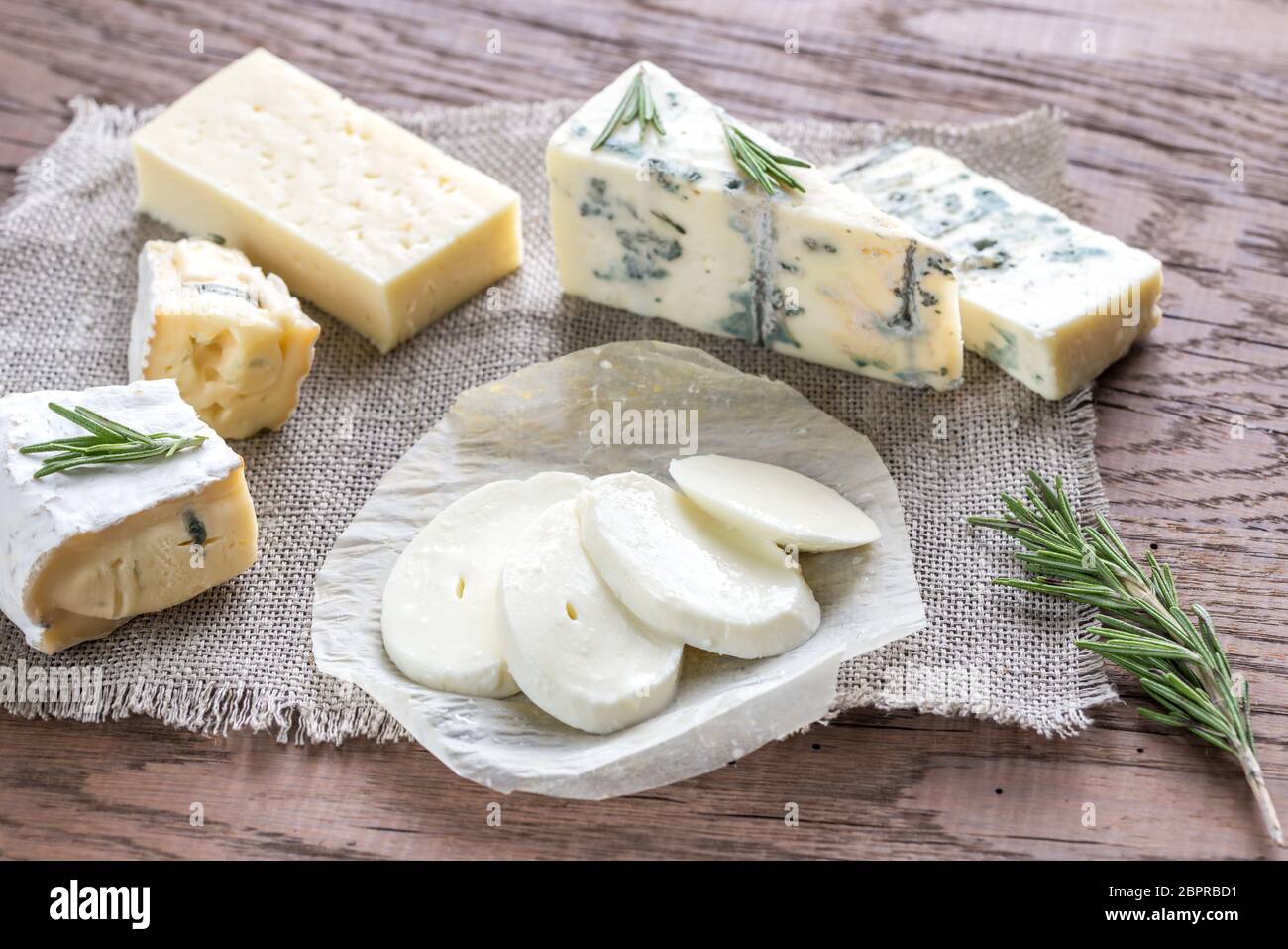 Différents types de fromage Banque D'Images