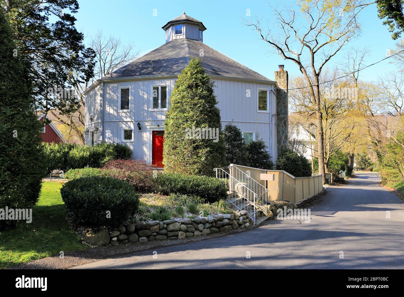 La maison Octagon Stony Brook long Island New York Banque D'Images