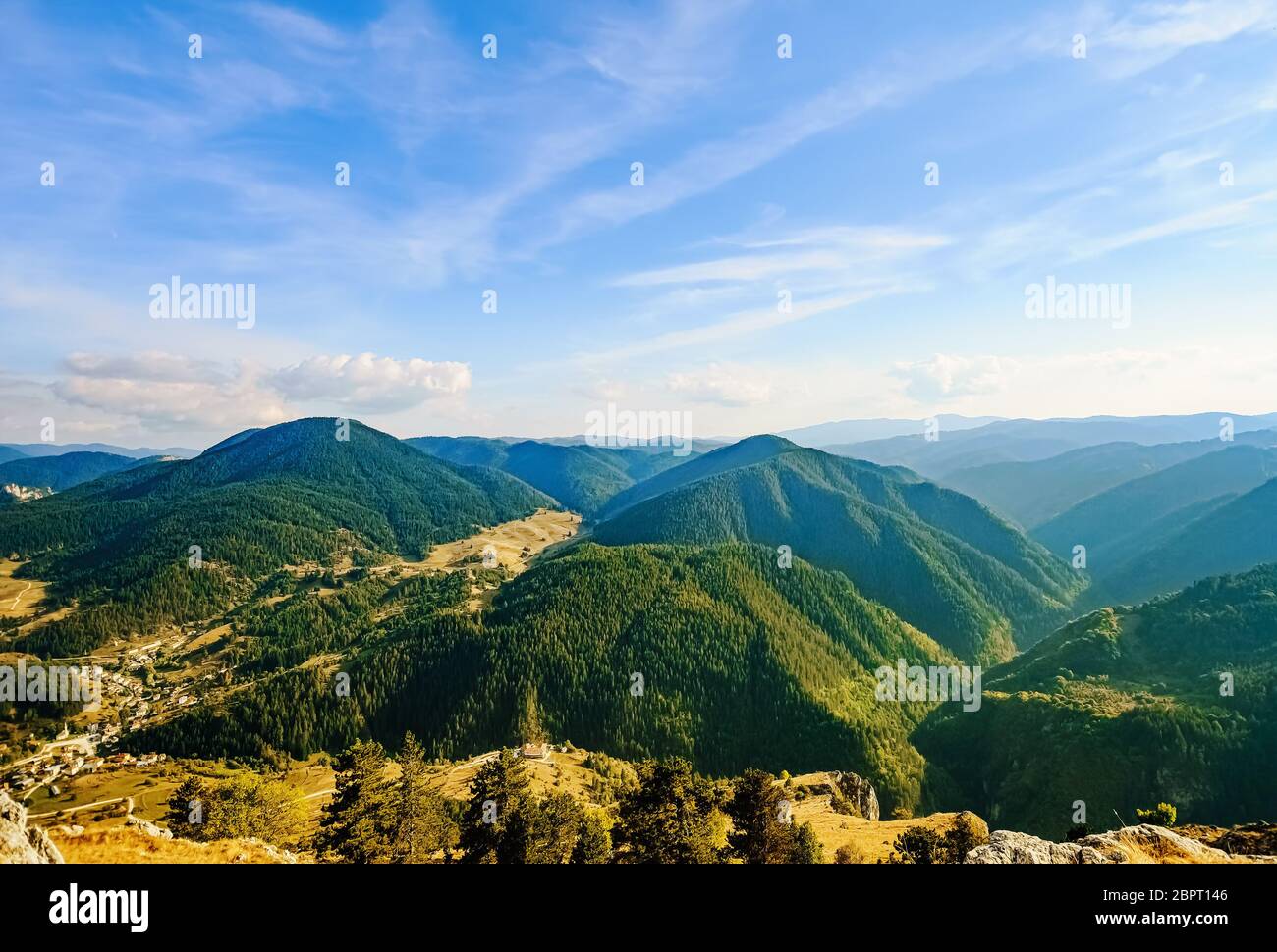 Chaîne de montagnes Rhodopes en Europe du Sud-est, Bulgarie Banque D'Images