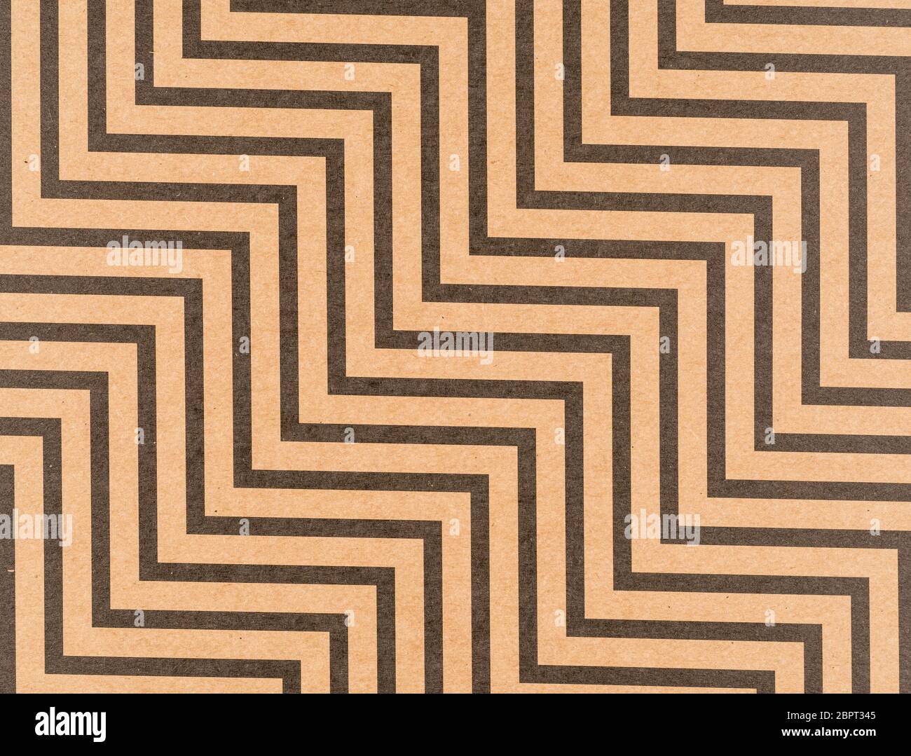 Du papier craft marron avec un motif en zigzag Banque D'Images