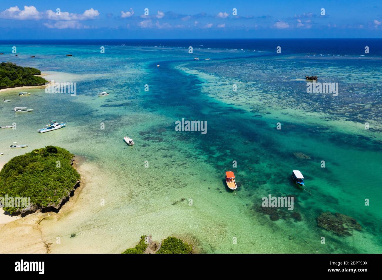 Vue aérienne de l'île ishigaki Banque D'Images