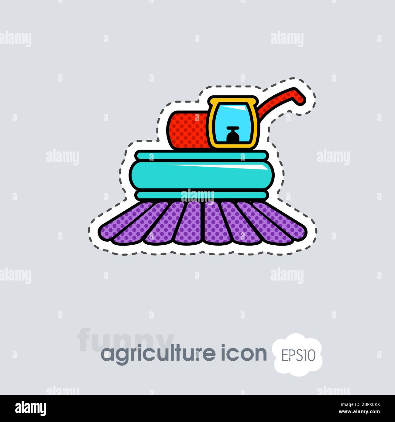 Moissonneuse batteuse télévision icône. Signe de l'agriculture. Symbole graphique pour votre site web design, logo, app, l'assurance-chômage. Illustration vectorielle, EPS10. Banque D'Images