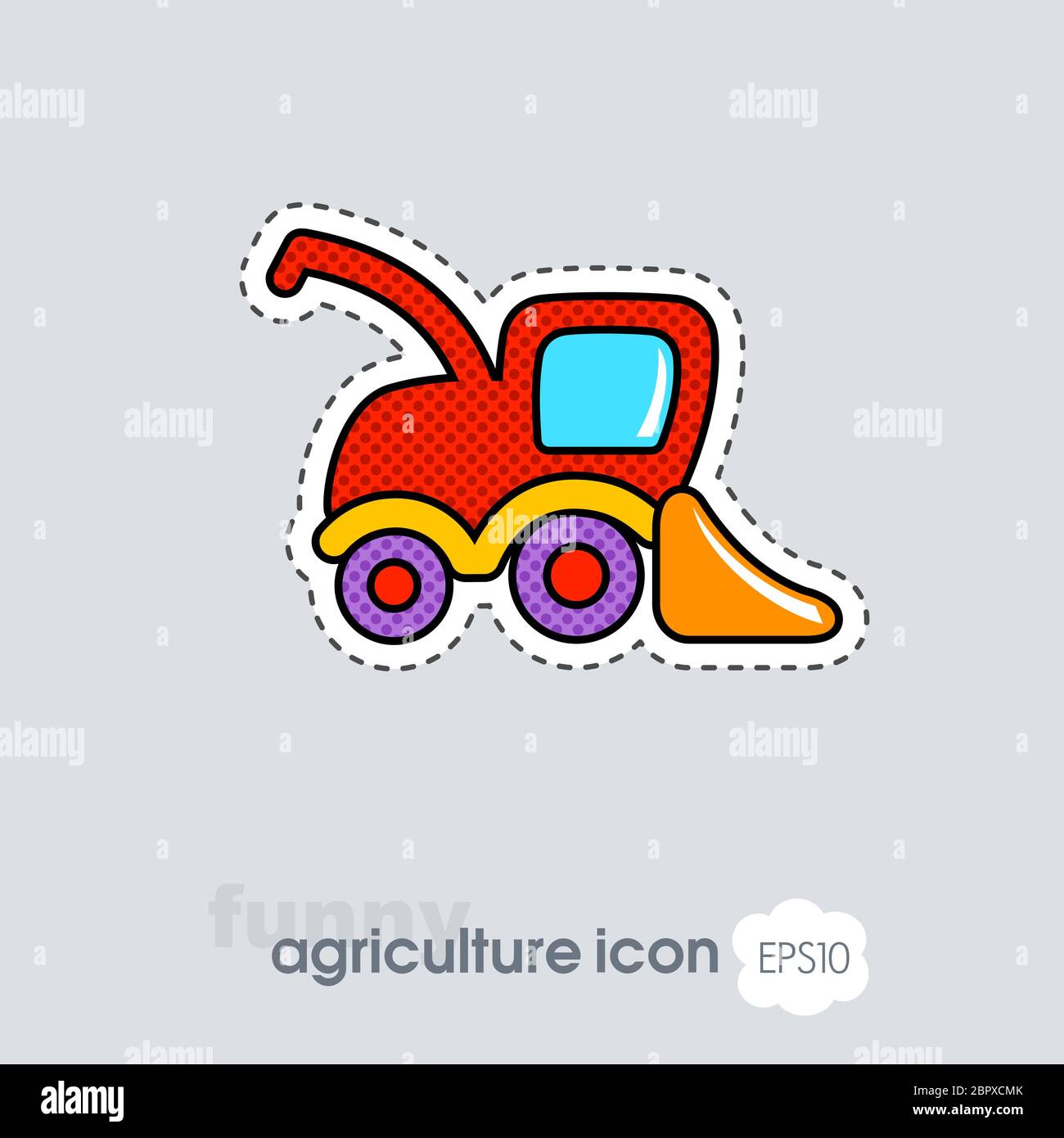 Moissonneuse batteuse télévision icône. Signe de l'agriculture. Symbole graphique pour votre site web design, logo, app, l'assurance-chômage. Illustration vectorielle, EPS10. Banque D'Images