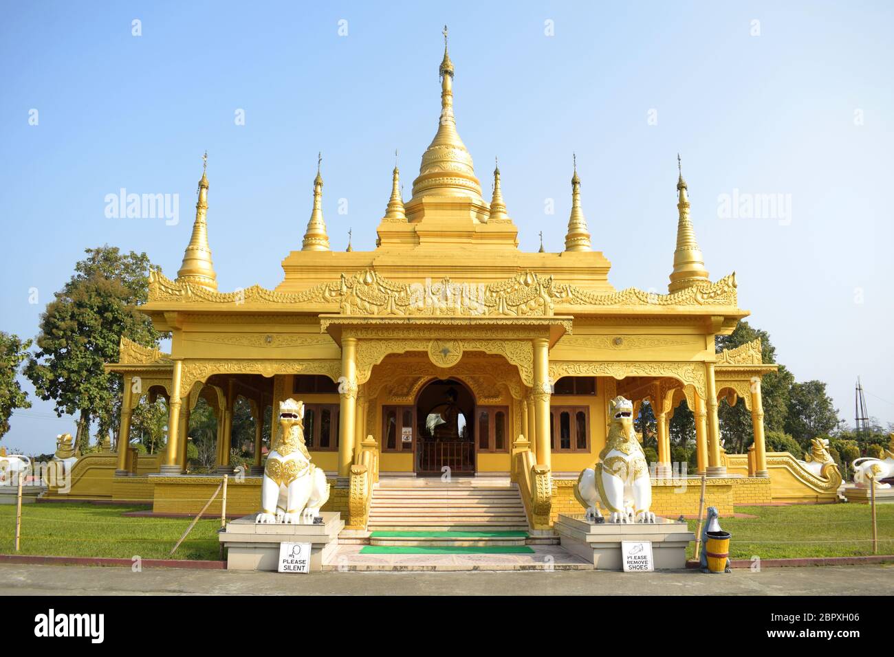 Pagode d'or, Namsai, Arunachal Pradesh, Inde Banque D'Images