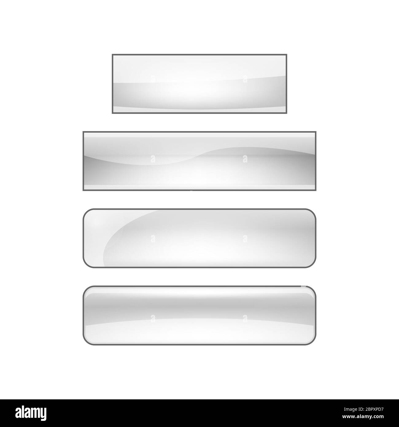 jeu de boutons de toile brillants - argent Banque D'Images