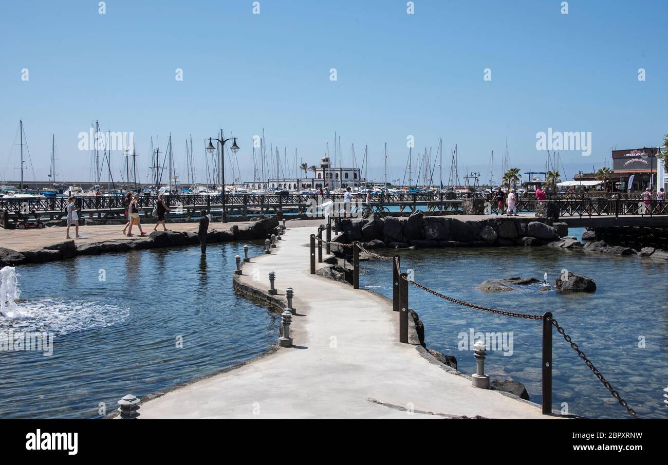 Marina Roubicon, Playa Blanca, Lanzarote, Iles Canaries, Espagne Banque D'Images