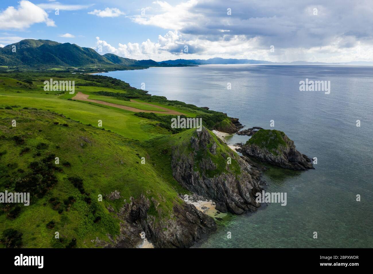 Cap Hirakubozaki sur l'île Ishigaki Banque D'Images