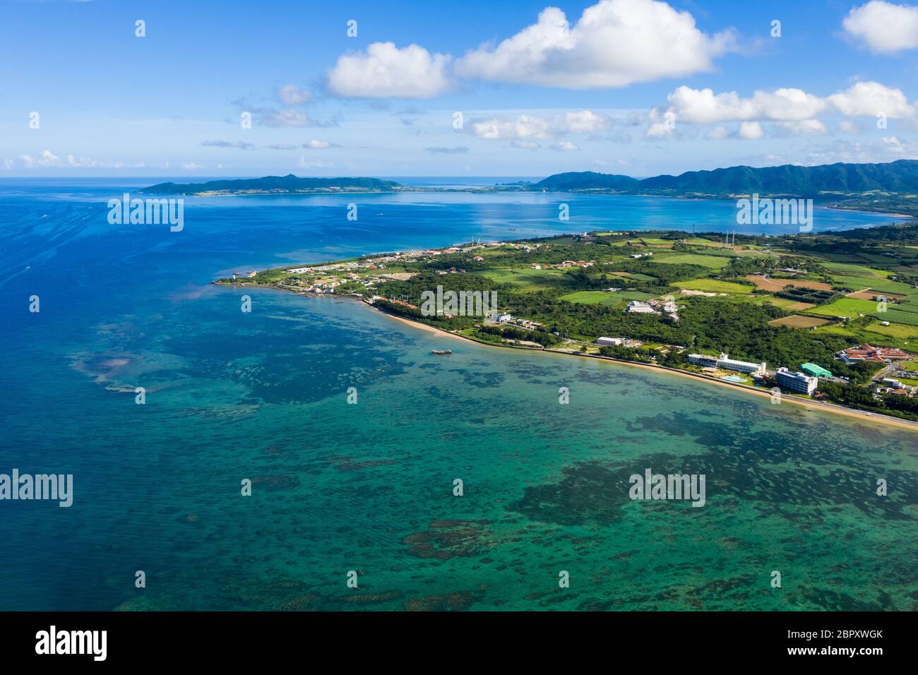 Vue aérienne de l'île ishigaki Banque D'Images