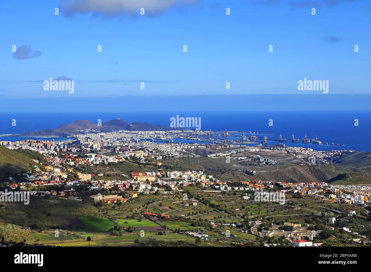 Le cratère de Bandama est un volcan éteint sur Gran Canaria Banque D'Images