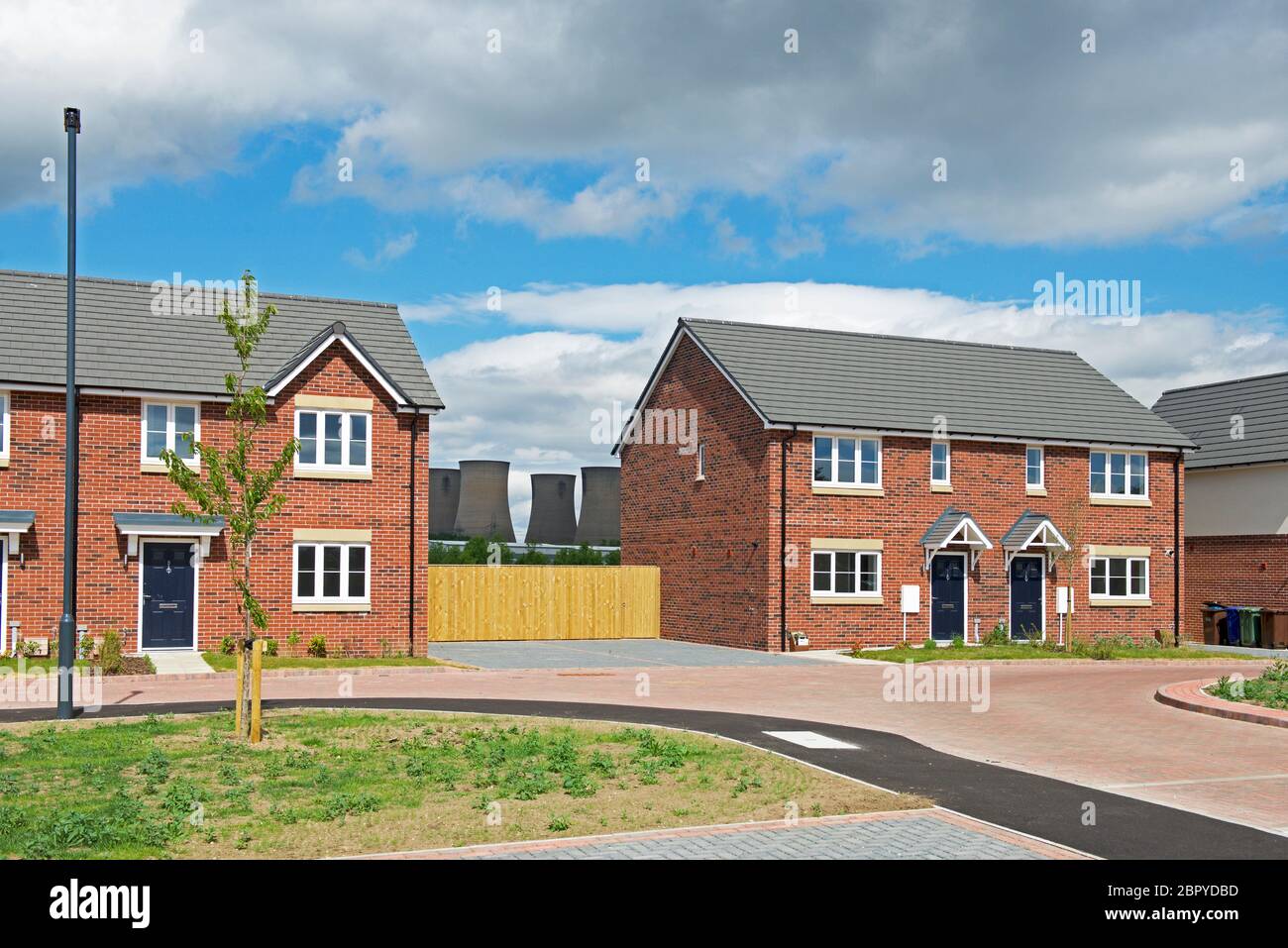 Nouveau développement de logements à Eggborough, North Yorkshire, Angleterre Banque D'Images