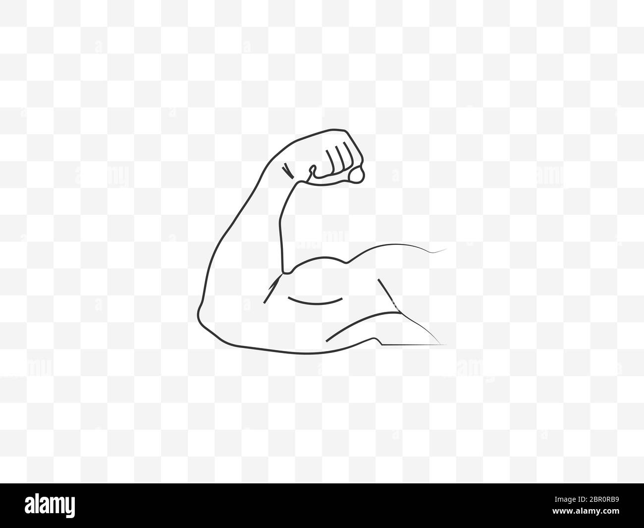 Biceps, icône de muscle. Illustration vectorielle, conception plate. Illustration de Vecteur