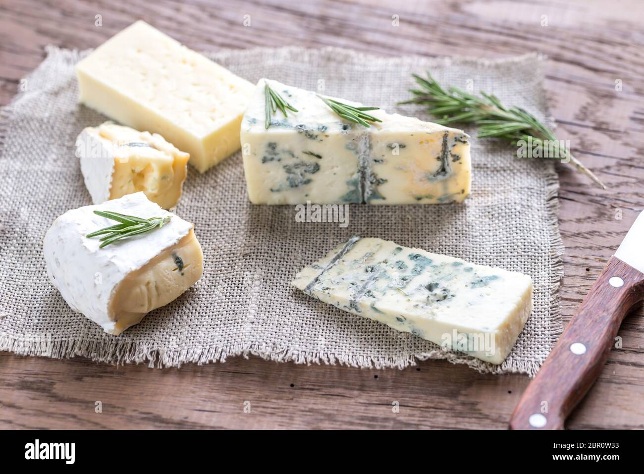 Différents types de fromage Banque D'Images