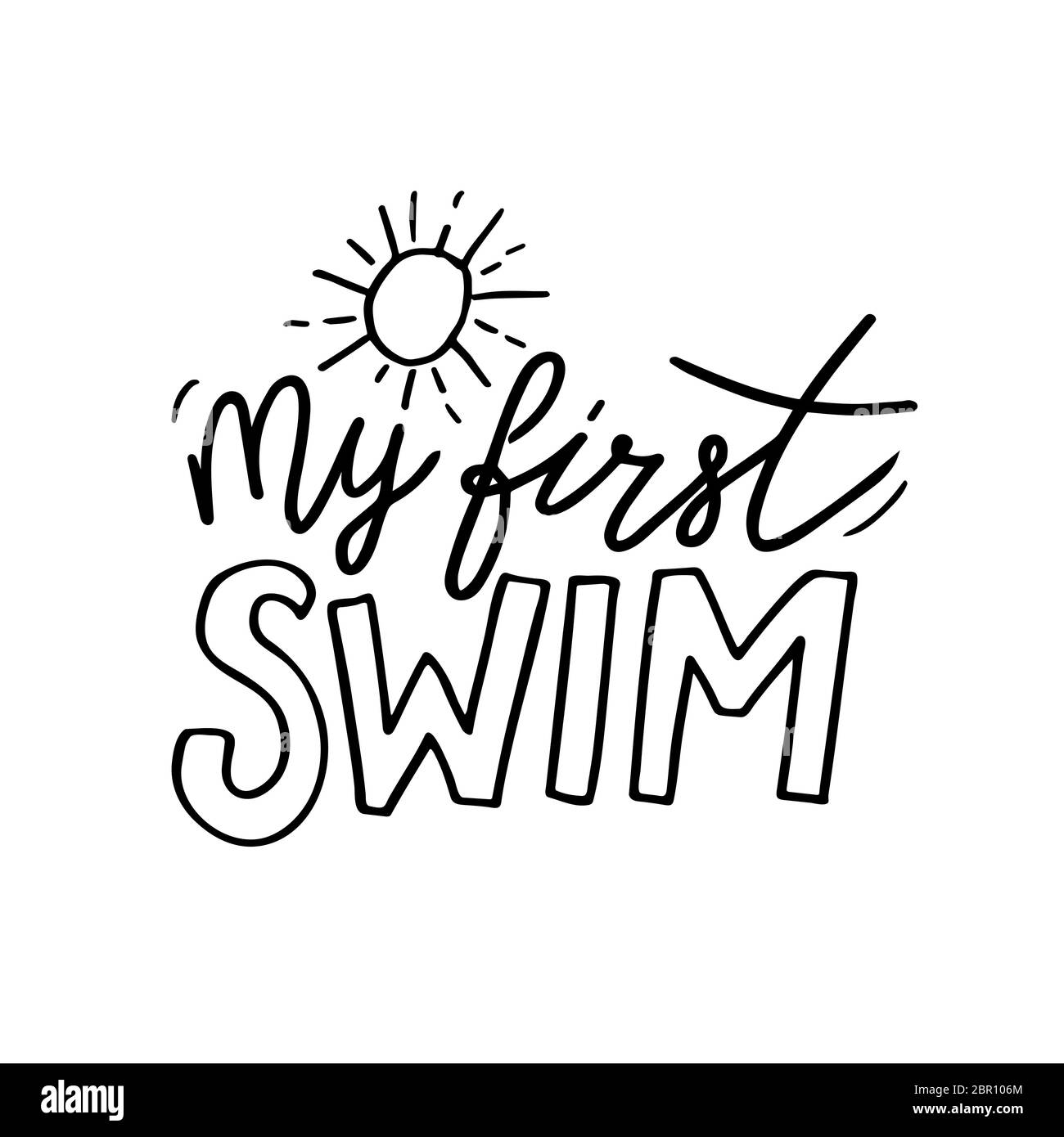 Lettres « Doddle Baby Milestone » pour l'impression Illustration de Vecteur