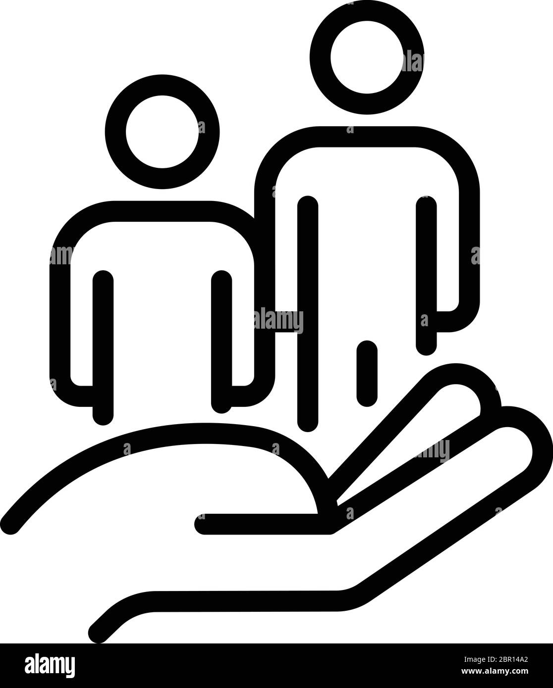 Icône de soins aux personnes, style de contour Illustration de Vecteur