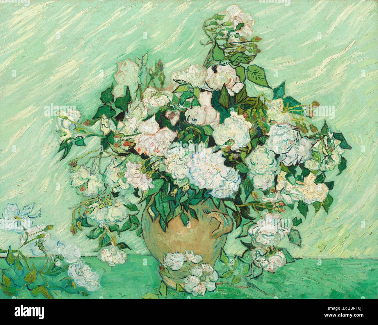 The vase with Roses (Serie) par Vincent Van Gogh 1890, National Gallery of Art à Washington, Etats-Unis Banque D'Images