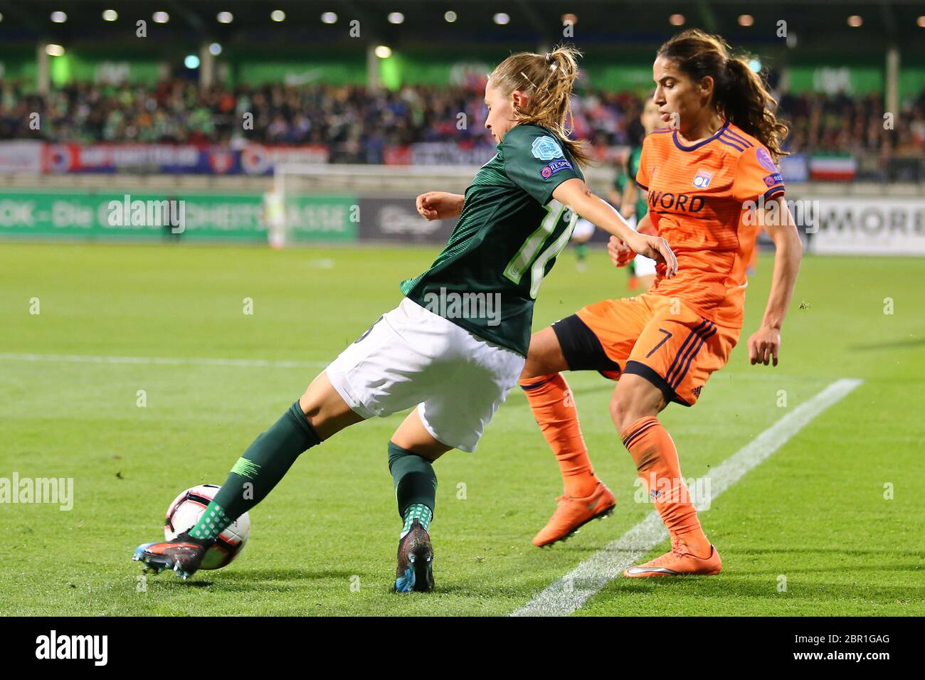 Wolfsburg, Allemagne, 27 mars 2019: Noelle Maritz en action lors d'un match de football de la ligue des champions de l'UEFA entre VfL Wolfsburg et Lyon Banque D'Images Wolfsburg, Allemagne, 27 mars 2019: Noelle Maritz en action lors d'un match de football de la ligue des champions de l'UEFA entre VfL Wolfsburg et Lyon Banque D'Images