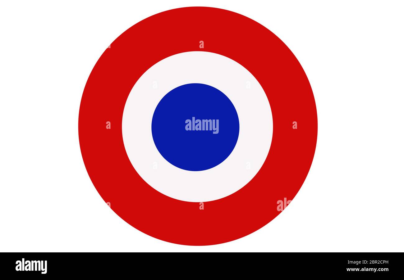 Logo de la cible rouge, blanc et bleu, cible, pour le 4 juillet, jour de l'indépendance, graphique d'arrière-plan, patriotique, espace pour le texte, espace pour la copie Banque D'Images