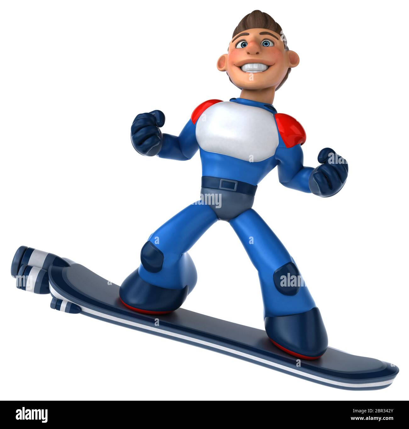 Fun super-héros moderne - vol 3D Illustration Banque D'Images