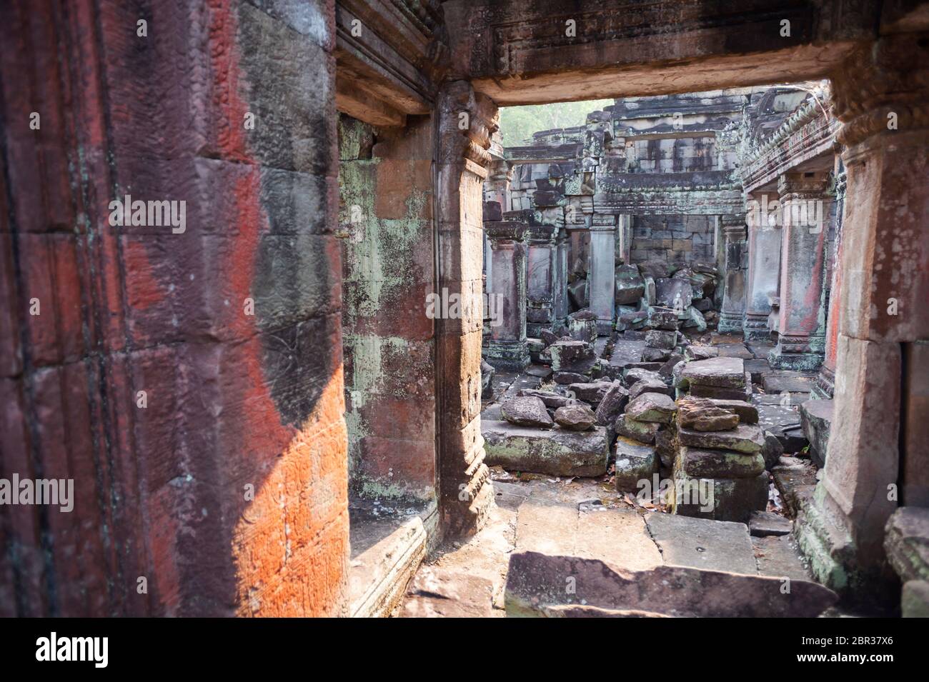 Temple de Preah Khan. Angkor, site du patrimoine mondial de l'UNESCO, province de Siem Reap, Cambodge, Asie du Sud-est Banque D'Images