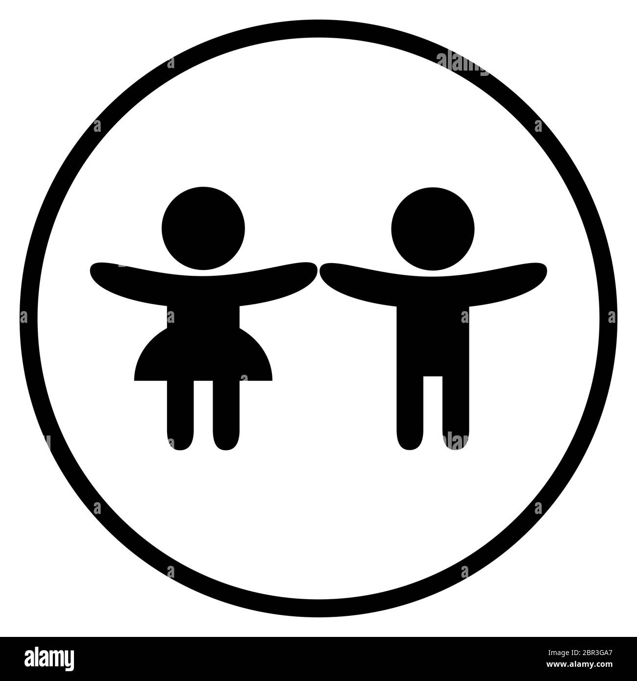 Symbole enfants - icône plate en cercle pour enfants, garçons et filles  Photo Stock - Alamy