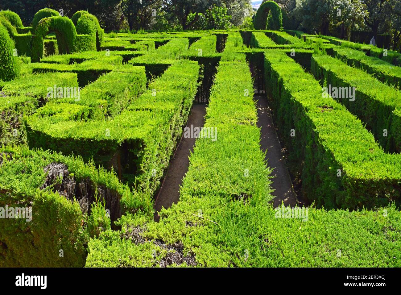 Horta Labyrinth Park à Barcelone Espagne Banque D'Images