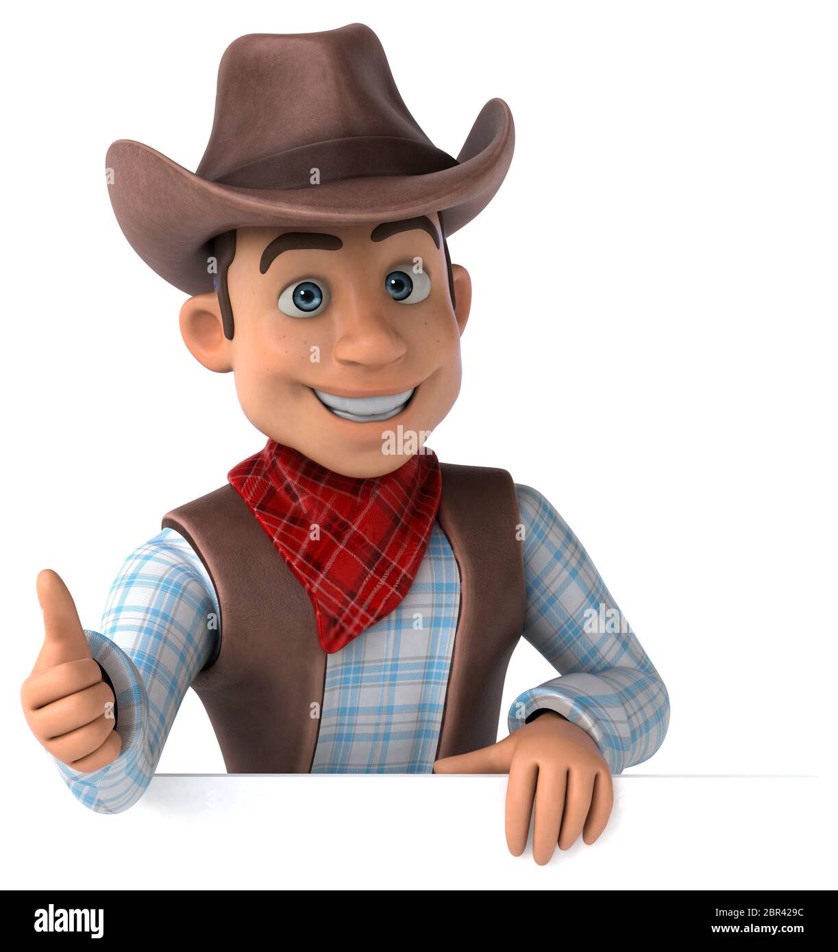 Cowboy Fun - 3D Illustration Banque D'Images
