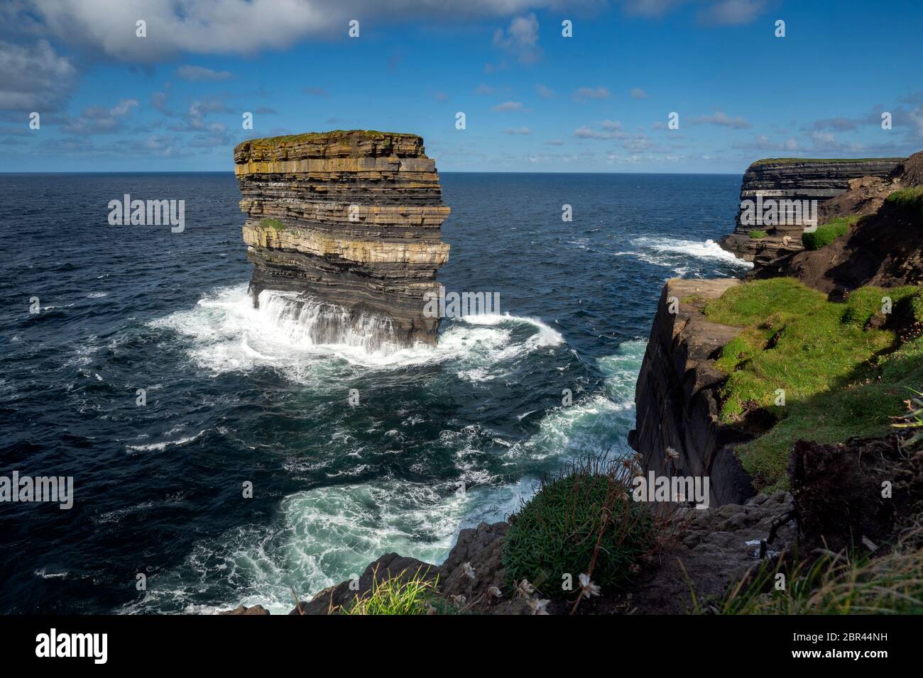 Downpatrick Head à Ballycastle dans Co. Mayo, Irlande Banque D'Images