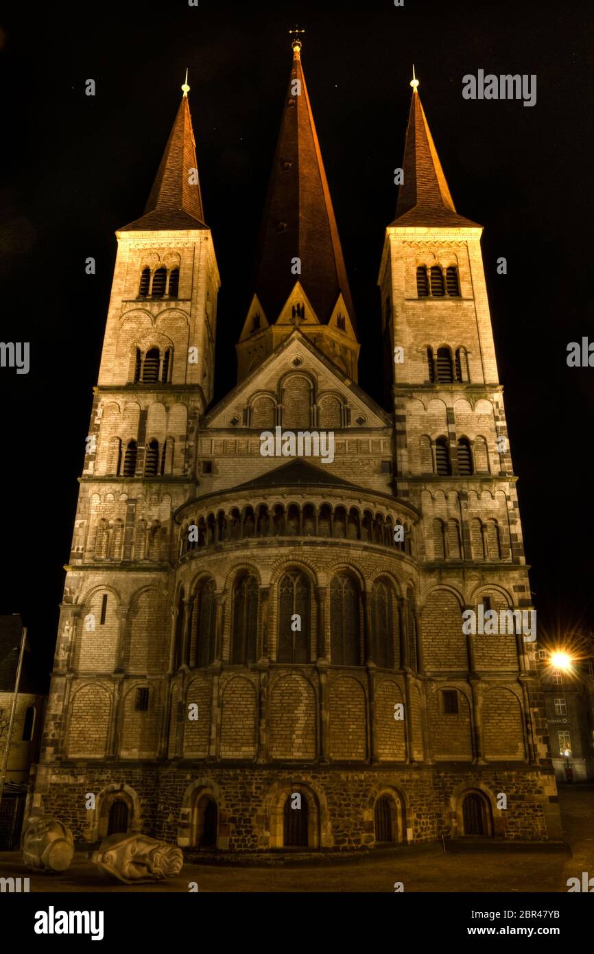 La cathédrale de Bonn Saint-Martin à Bonn Banque D'Images