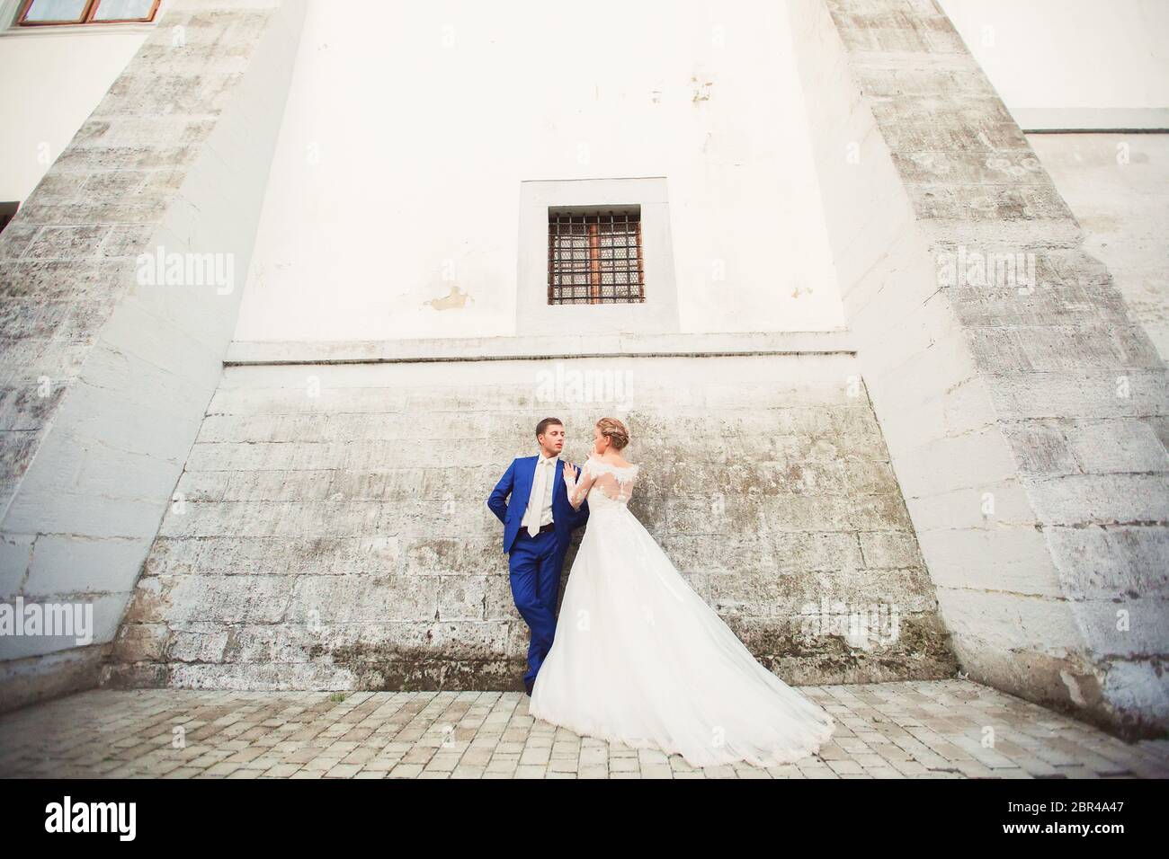 Happy young couples célébrant leur mariage Banque D'Images