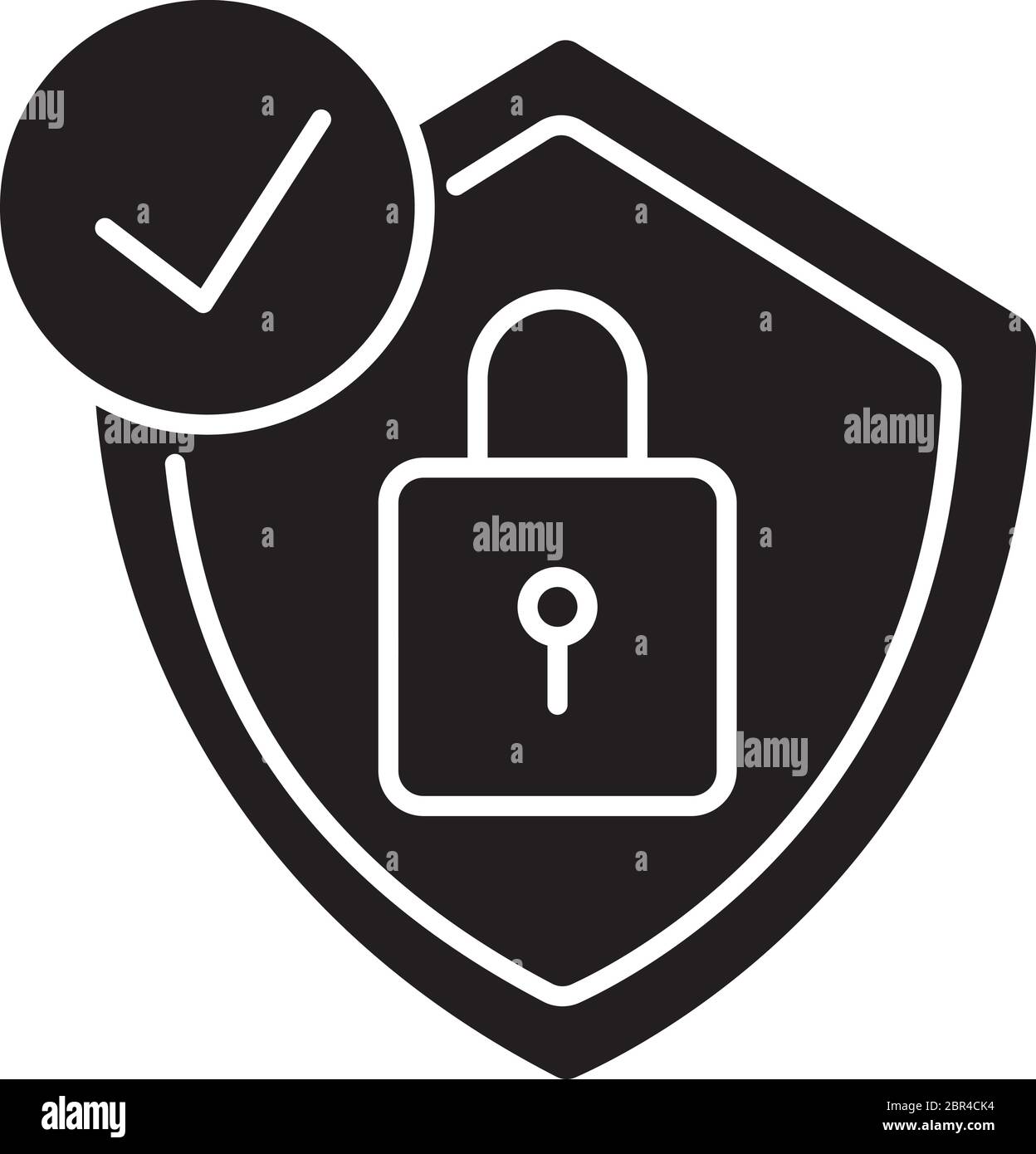Icône de glyphe noir antivirus Illustration de Vecteur