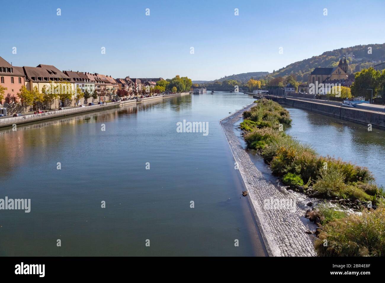 Paysages riverains à Würzburg, une ville de Bavière dans la région de Franconia Banque D'Images