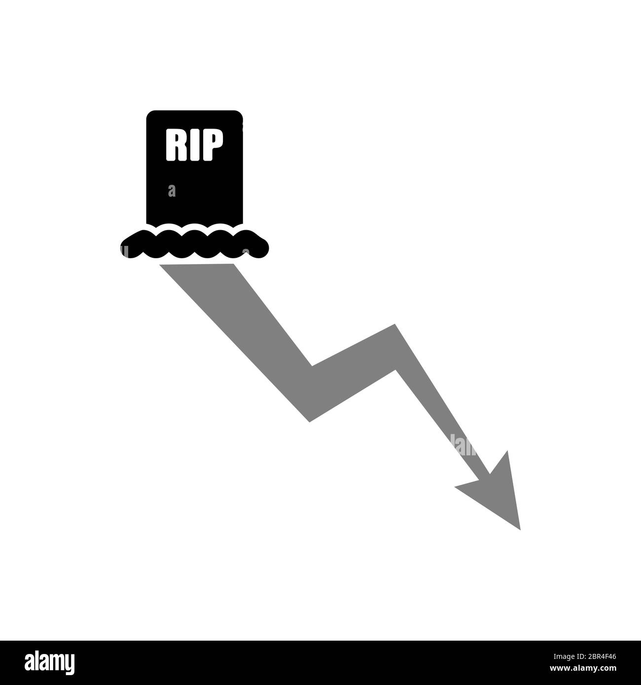 Tableau de déclin de la mortalité. Graphique des décès chute. Illustration vectorielle Illustration de Vecteur