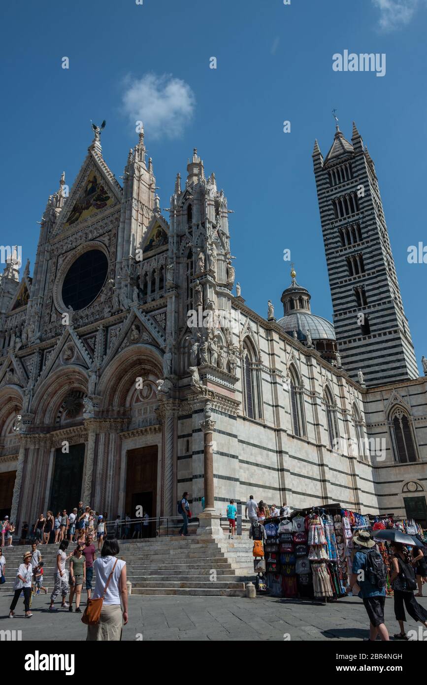 Cathédrale de Sienne Santa Maria Assunta (Duomo di Siena) à Sienne, Toscane, Italie Banque D'Images